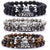 2pcs set  Black Lava Stone Prayer Beads Buddha Men Bead Bracelet Beaded Bracelets for Women and Mens Pulseras Masculina