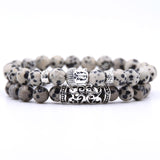 2pcs set  Black Lava Stone Prayer Beads Buddha Men Bead Bracelet Beaded Bracelets for Women and Mens Pulseras Masculina