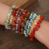 Newly Natural Stone Chip Beads Stretchy Bracelet Ethnic Style Colored Stone Bracelet dropshipping
