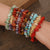Newly Natural Stone Chip Beads Stretchy Bracelet Ethnic Style Colored Stone Bracelet dropshipping