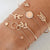 30 Style Boho Bangle Elephant Heart Shell Star Moon Bow Map Crystal Bead Bracelet Women Charm Party Wedding Jewelry Accessories